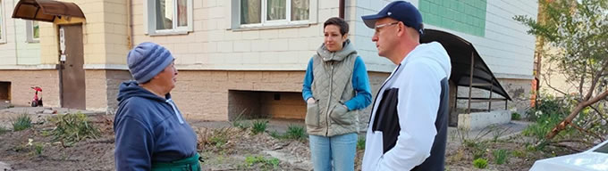 FVIの現地パートナー団体KJMCがキーフで支援活動をしています。